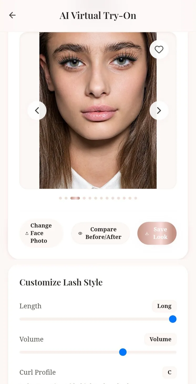 Customise the lash style: length, volume and curl